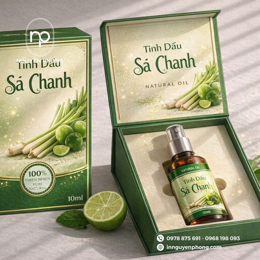 In hộp đựng tinh dầu 